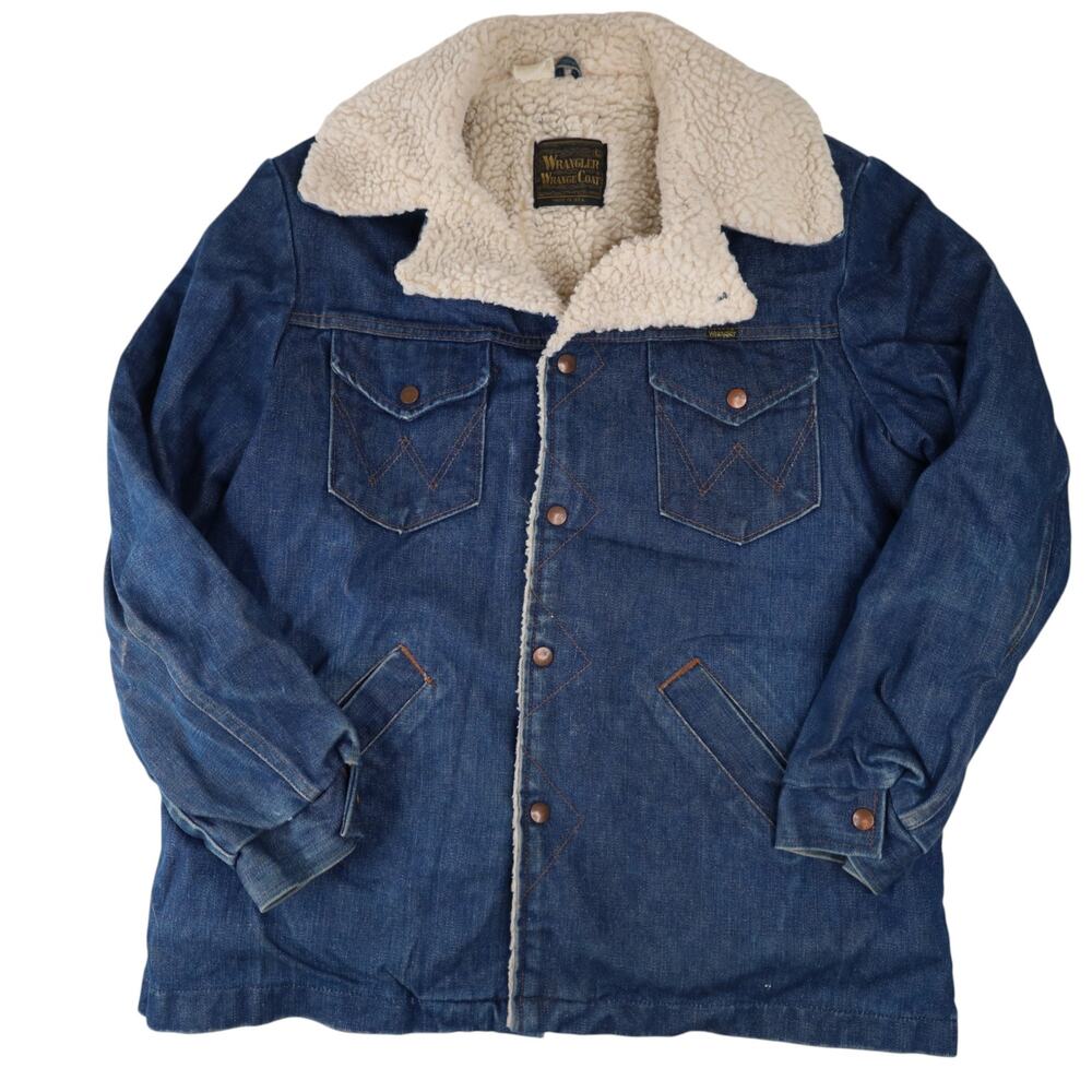 Vintage Wrangler Sherpa Lined Denim Wrange Coat